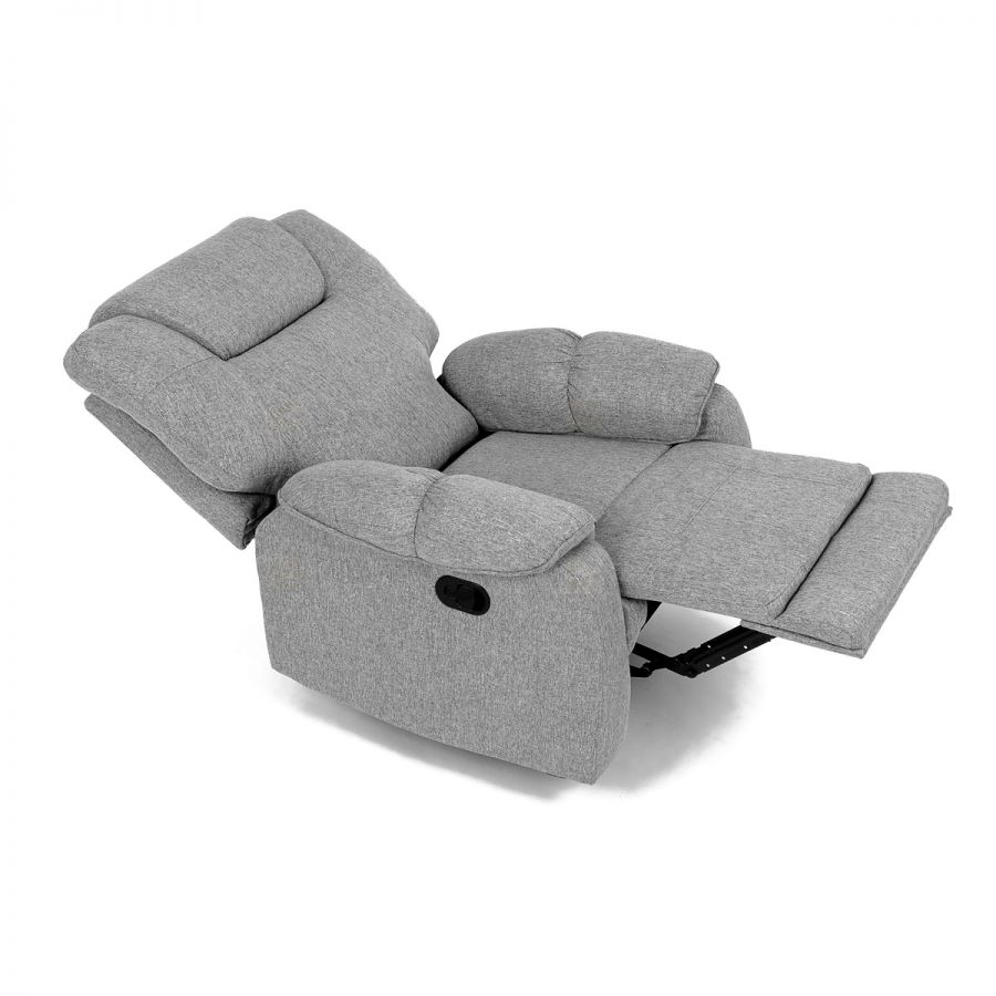 Relaxační křeslo, šedá látka, TV-4088 SIL2