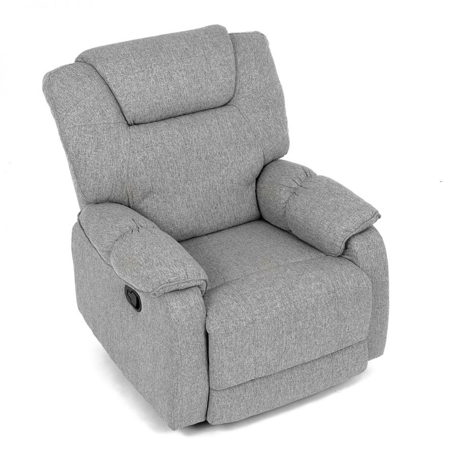 Relaxační křeslo, šedá látka, TV-4088 SIL2