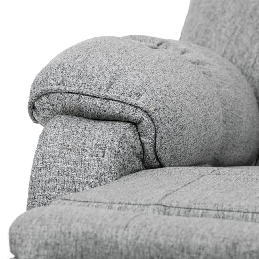 Relaxační křeslo, šedá látka, TV-4088 SIL2