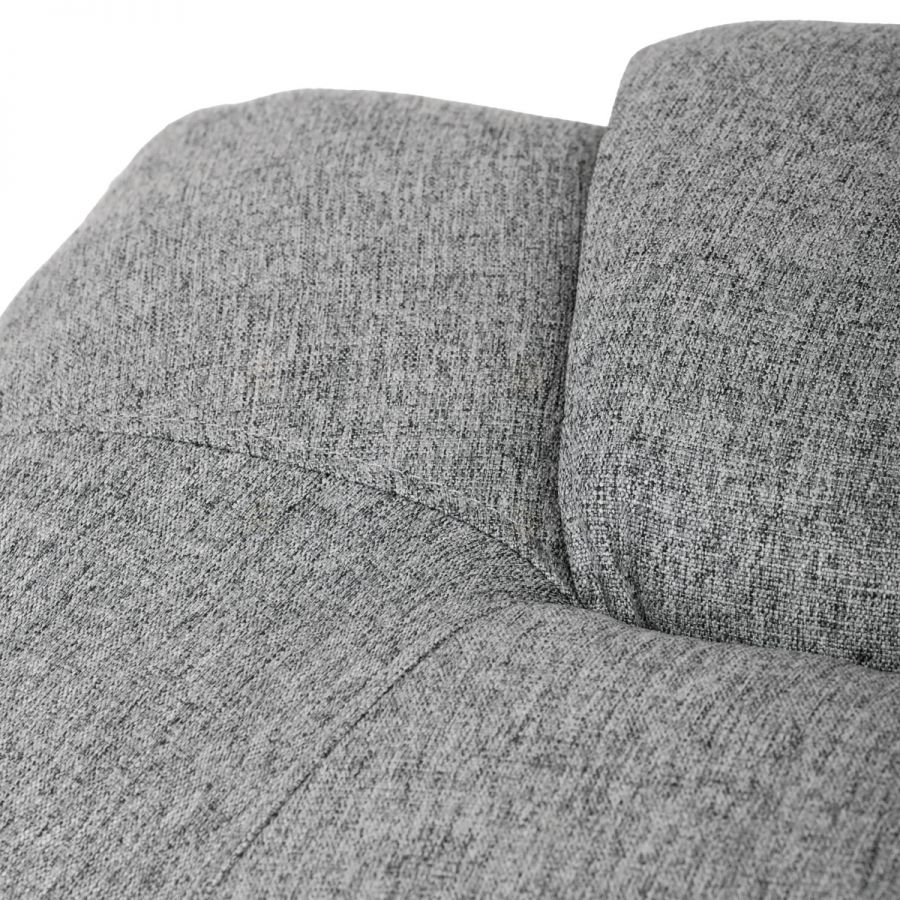 Relaxační křeslo, šedá látka, TV-4088 SIL2