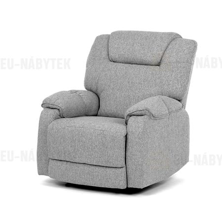 Relaxační křeslo, šedá látka, TV-4088 SIL2