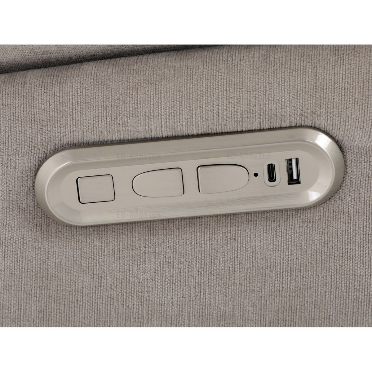 TV křeslo s elektrickým polohováním, držák telefonu, uložný box, zabudované ovládání, USB-A a USB-C, rotace do 240°, hou