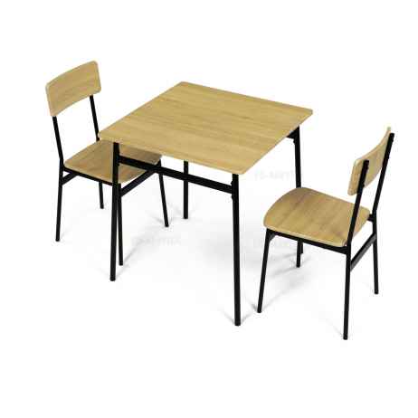 Set jídelní (1+2), MDF, dekor divoký dub, černý kov