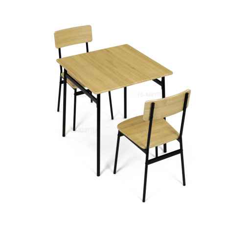Set jídelní (1+2), MDF, dekor divoký dub, černý kov