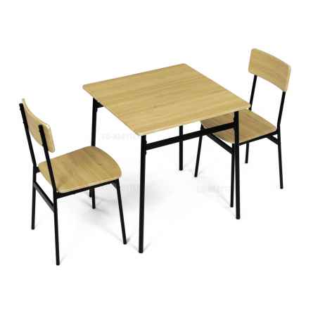 Set jídelní (1+2), MDF, dekor divoký dub, černý kov