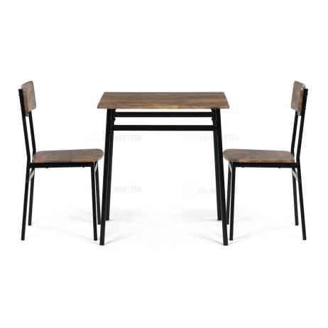 Set jídelní (1+2), MDF, dekor staré dřevo, černý kov
