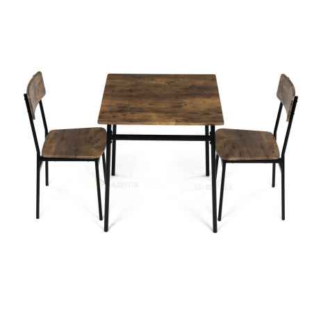 Set jídelní (1+2), MDF, dekor staré dřevo, černý kov