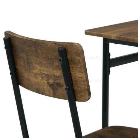 Set jídelní (1+2), MDF, dekor staré dřevo, černý kov