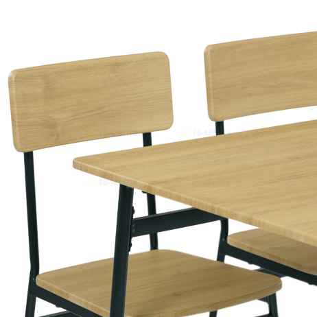 Set jídelní (1+4), MDF dekor divoký dub,černý kov