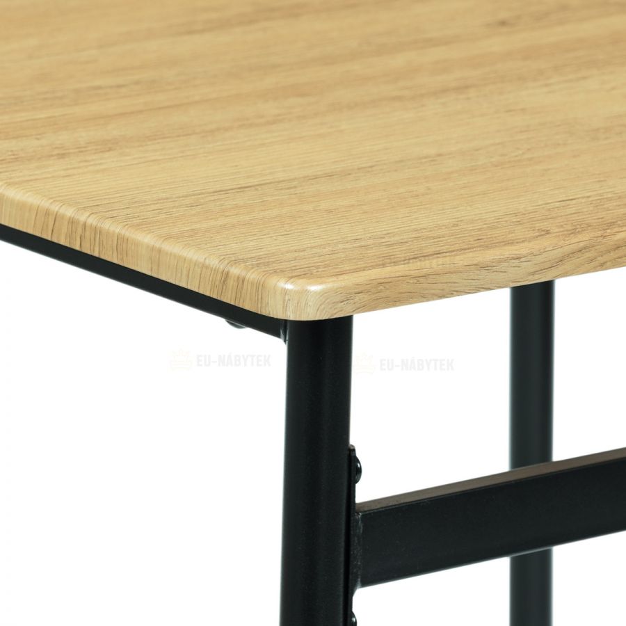 Set jídelní (1+4), MDF dekor divoký dub,černý kov
