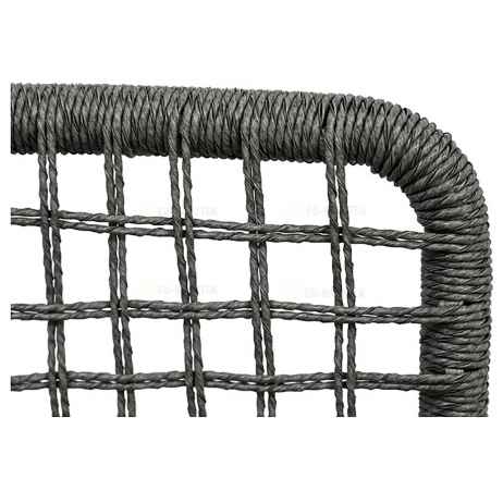 Balkónový set 1+2, stůl 60x60, židle umělý ratan barva antracit,  kov antracit