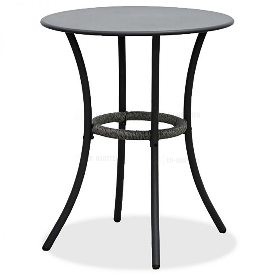 Balkónový set 1+2, stůl 60x60, židle umělý ratan barva antracit,  kov antracit