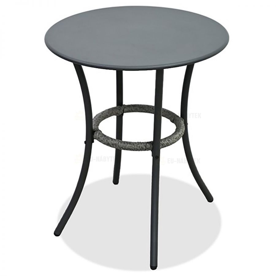 Balkónový set 1+2, stůl 60x60, židle umělý ratan barva antracit,  kov antracit