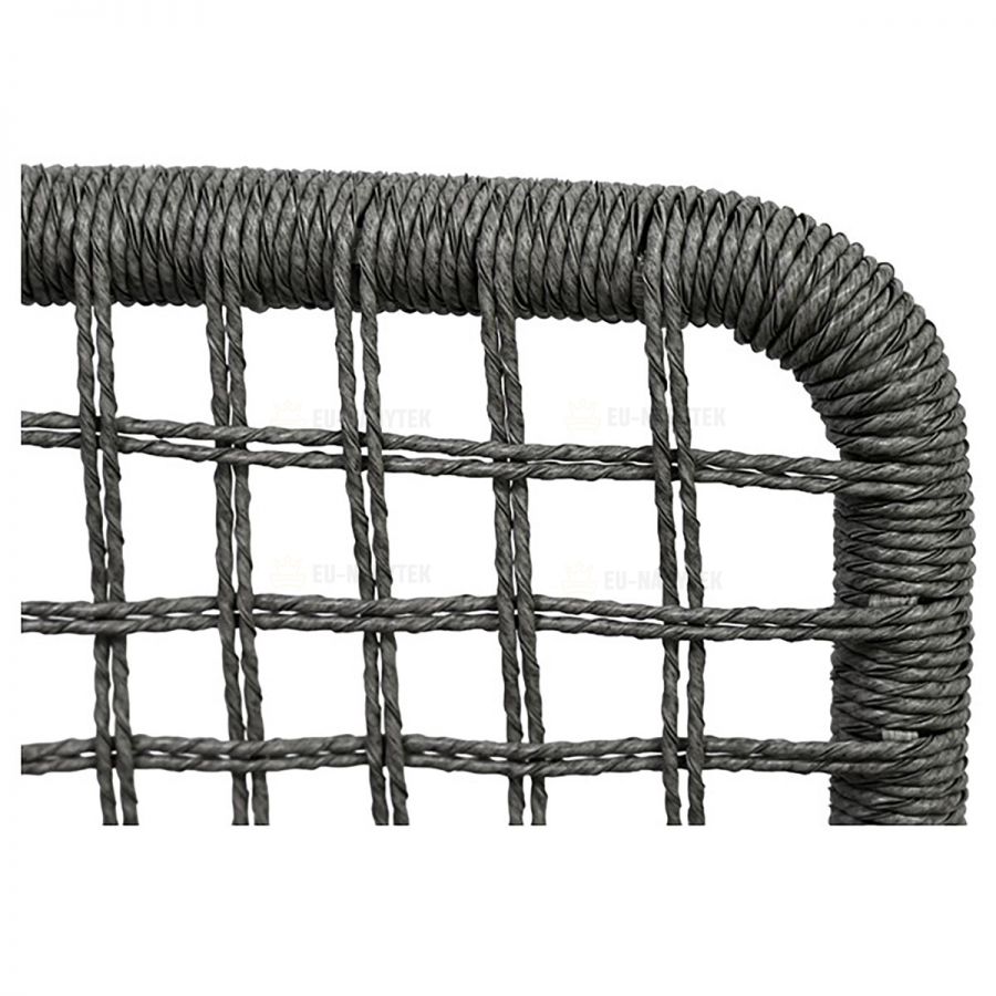 Balkónový set 1+2, stůl 60x60, židle umělý ratan barva antracit,  kov antracit