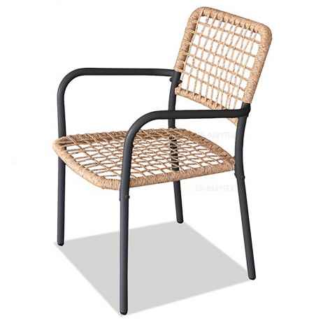 Zahradní set 1+2, stůl 60x60, židle umělý ratan barva přírodní,  kov antracit