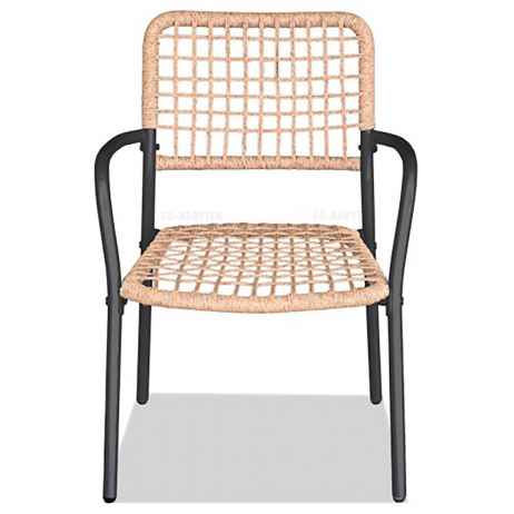 Zahradní set 1+2, stůl 60x60, židle umělý ratan barva přírodní,  kov antracit