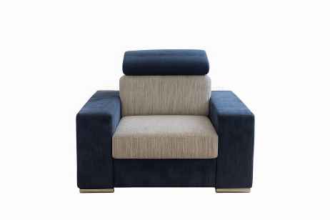 Křeslo BERTA šedá / modrá