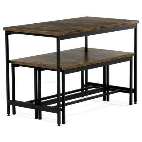 Jídelní set 1+2, rozměr stolu 110x60x75, rozměr lavice 98x30x47, MDF, barva staré dřevo