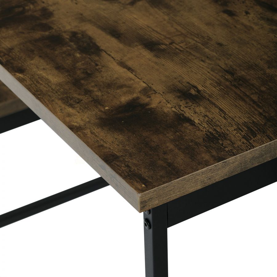 Jídelní set 1+2, rozměr stolu 110x60x75, rozměr lavice 98x30x47, MDF, barva staré dřevo