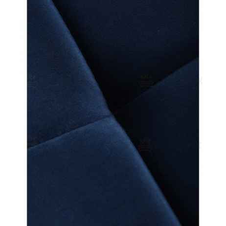 Židle jídelní, modrá sametová látka, nohy černý kov