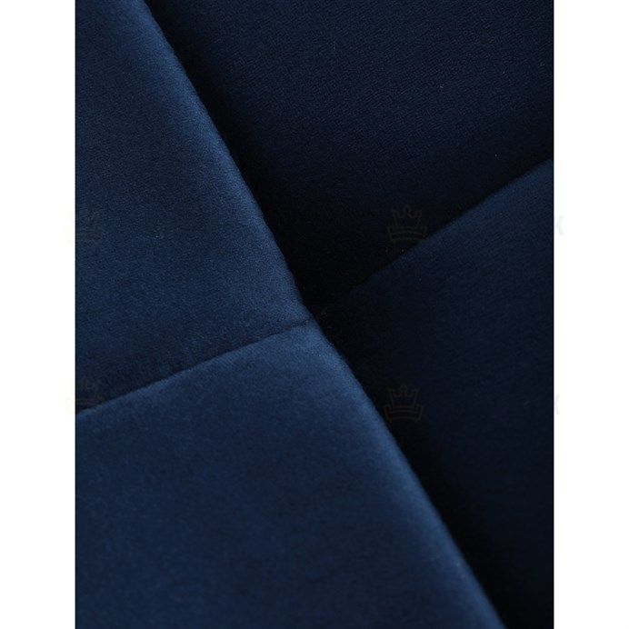 Židle jídelní, modrá sametová látka, nohy černý kov