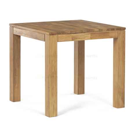 Jídelní stůl 80x80x75 cm, masiv dub bílý, povrchová úprava olejem, nohy 8x8 cm