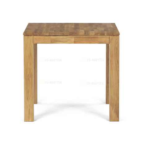 Jídelní stůl 80x80x75 cm, masiv dub bílý, povrchová úprava olejem, nohy 8x8 cm