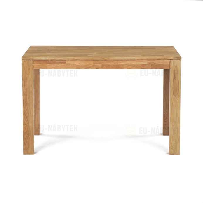 Jídelní stůl 120x80x75 cm, masiv dub bílý, povrchová úprava olejem, nohy 8x8 cm