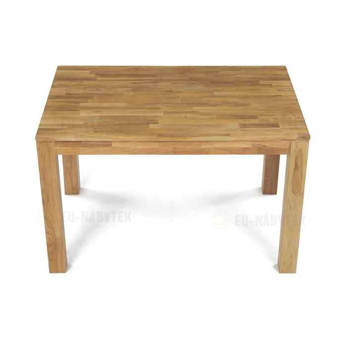 Jídelní stůl 120x80x75 cm, masiv dub bílý, povrchová úprava olejem, nohy 8x8 cm