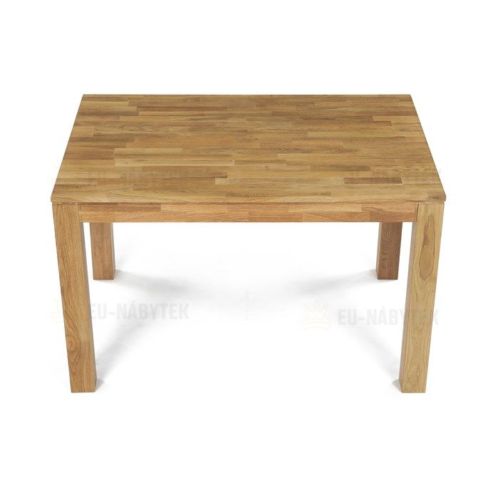 Jídelní stůl 120x80x75 cm, masiv dub bílý, povrchová úprava olejem, nohy 8x8 cm