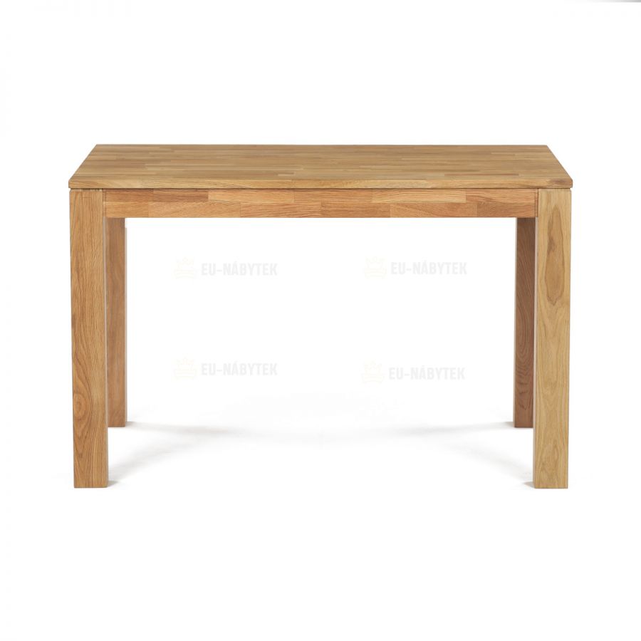 Jídelní stůl 120x80x75 cm, masiv dub bílý, povrchová úprava olejem, nohy 8x8 cm