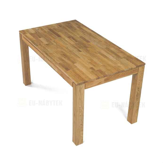 Jídelní stůl 140x80x75, masiv dub bílý, povrchová úprava olejem, nohy 8x8 cm
