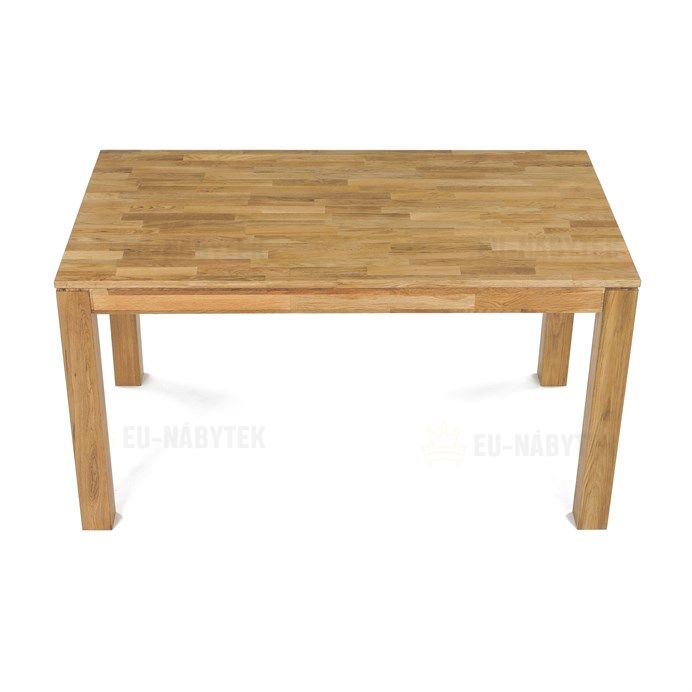 Jídelní stůl 140x80x75, masiv dub bílý, povrchová úprava olejem, nohy 8x8 cm