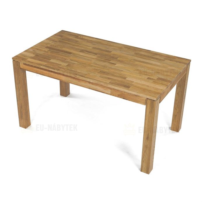 Jídelní stůl 140x80x75, masiv dub bílý, povrchová úprava olejem, nohy 8x8 cm