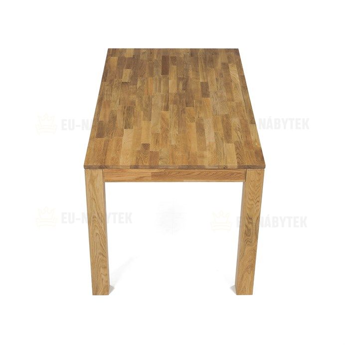 Jídelní stůl 140x80x75, masiv dub bílý, povrchová úprava olejem, nohy 8x8 cm