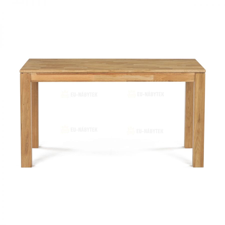 Jídelní stůl 140x80x75, masiv dub bílý, povrchová úprava olejem, nohy 8x8 cm
