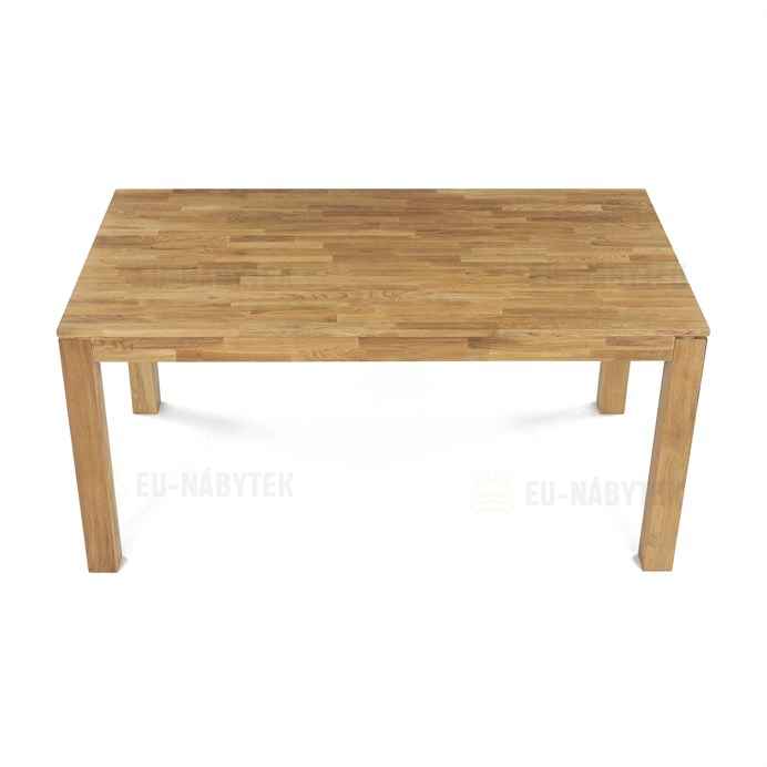 Jídelní stůl 160x90x75, masiv dub bílý, povrchová úprava olejem, nohy 8x8 cm