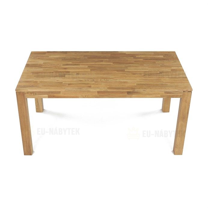 Jídelní stůl 160x90x75, masiv dub bílý, povrchová úprava olejem, nohy 8x8 cm