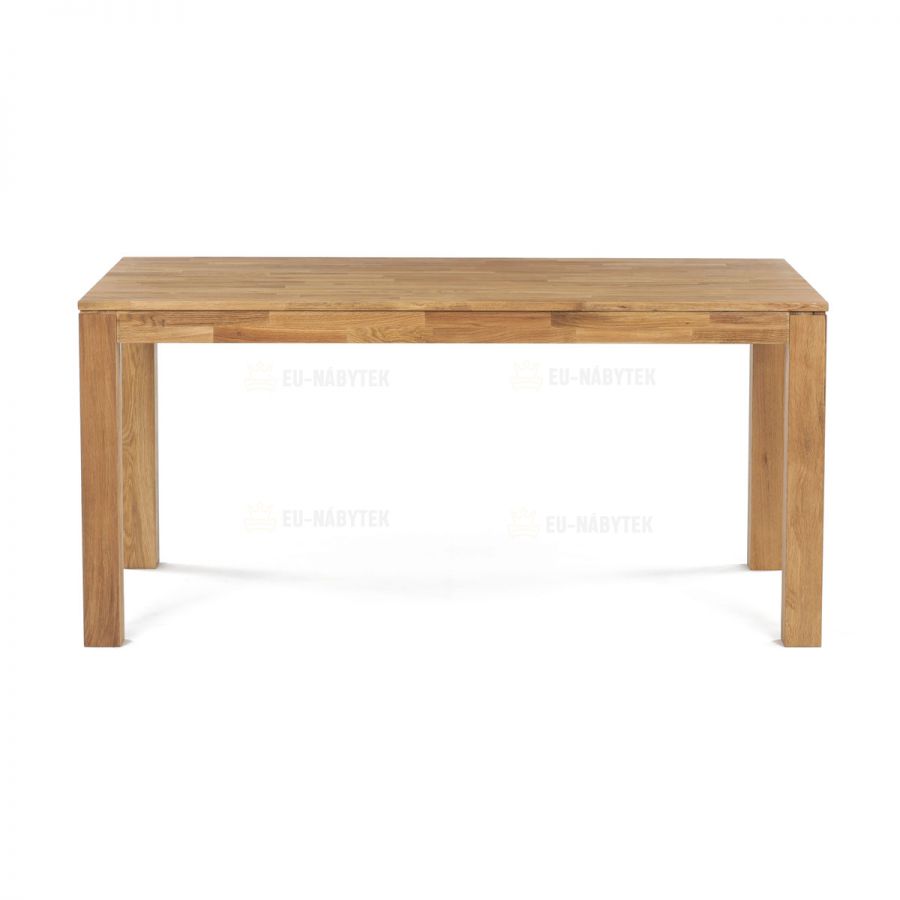 Jídelní stůl 160x90x75, masiv dub bílý, povrchová úprava olejem, nohy 8x8 cm