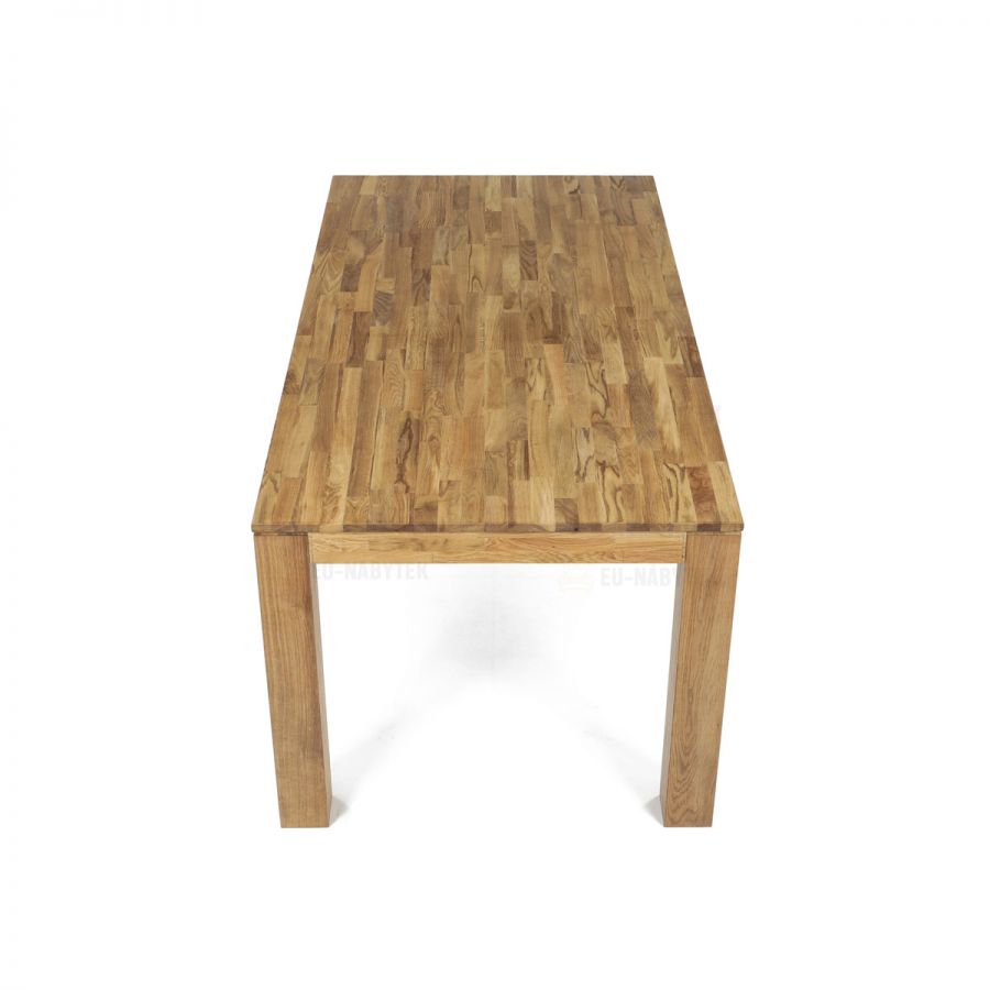 Jídelní stůl 180x90x75, masiv dub bílý, povrchová úprava olejem, nohy 10x10 cm