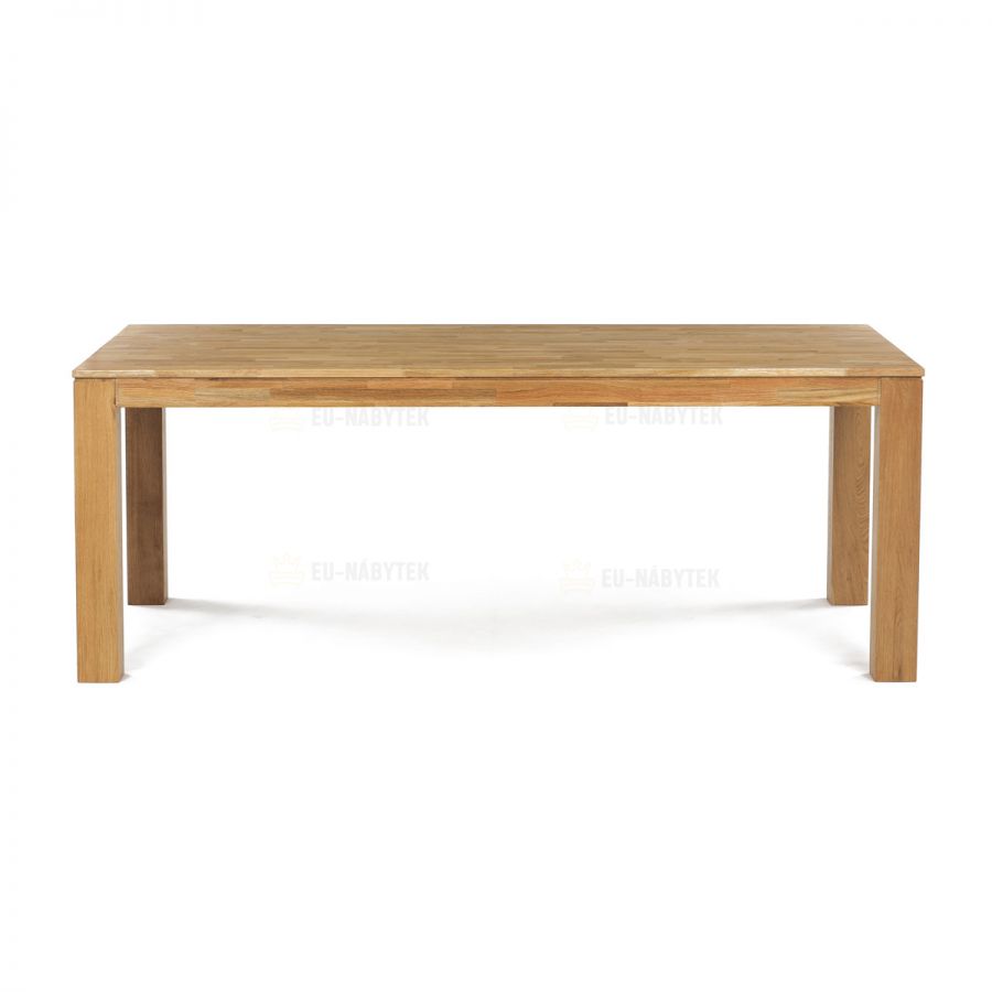 Jídelní stůl 200x100x75, masiv dub bílý, povrchová úprava olejem, nohy 10x10 cm