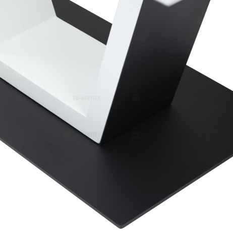 Stůl jídelní rozkládací 160+50x80x76,5, bílý matný lak, tvrzené sklo,