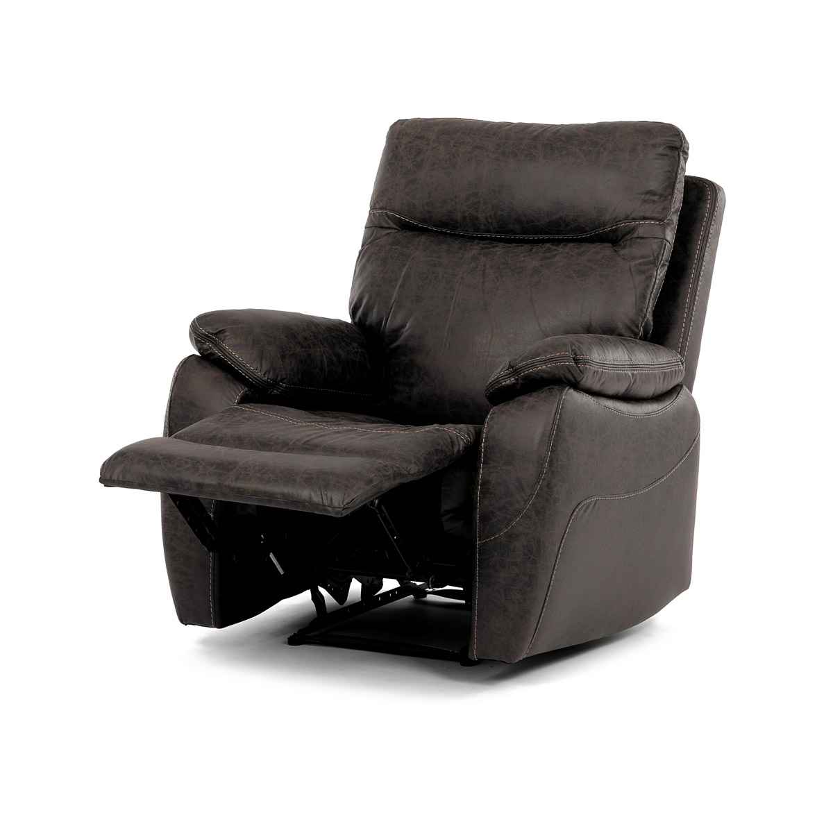 TV a relaxační křeslo s manuálním ovládáním, potah coffee látka v dekoru vintage