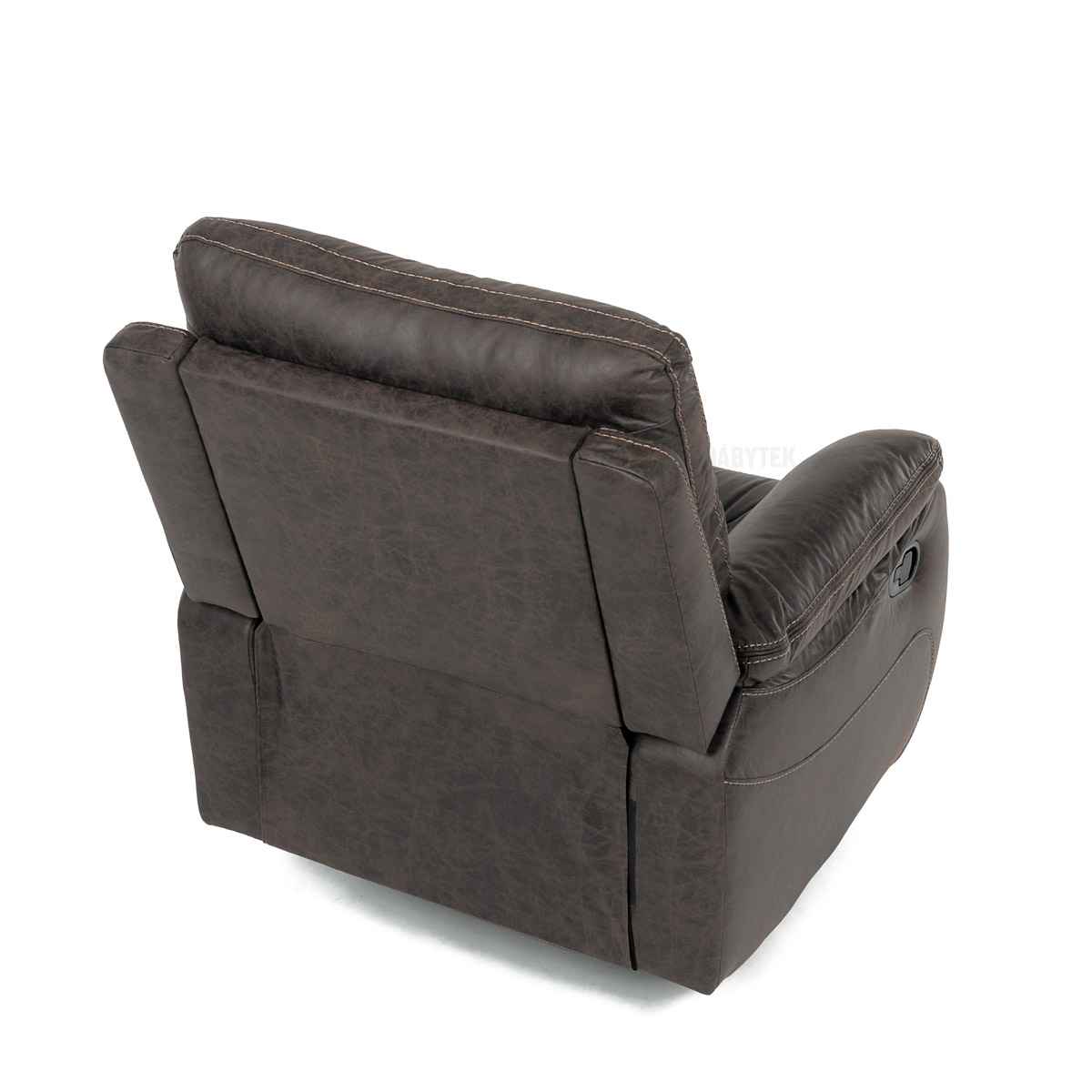 TV a relaxační křeslo s manuálním ovládáním, potah coffee látka v dekoru vintage