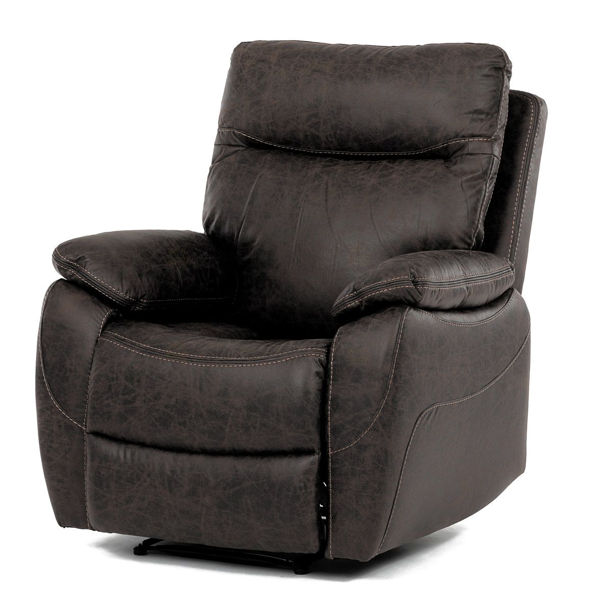 TV a relaxační křeslo s manuálním ovládáním, potah coffee látka v dekoru vintage