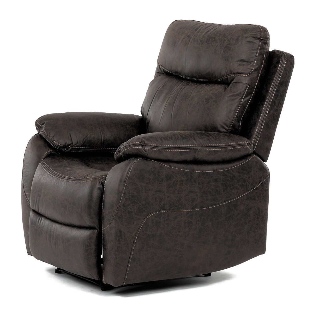 TV a relaxační křeslo s manuálním ovládáním, potah coffee látka v dekoru vintage