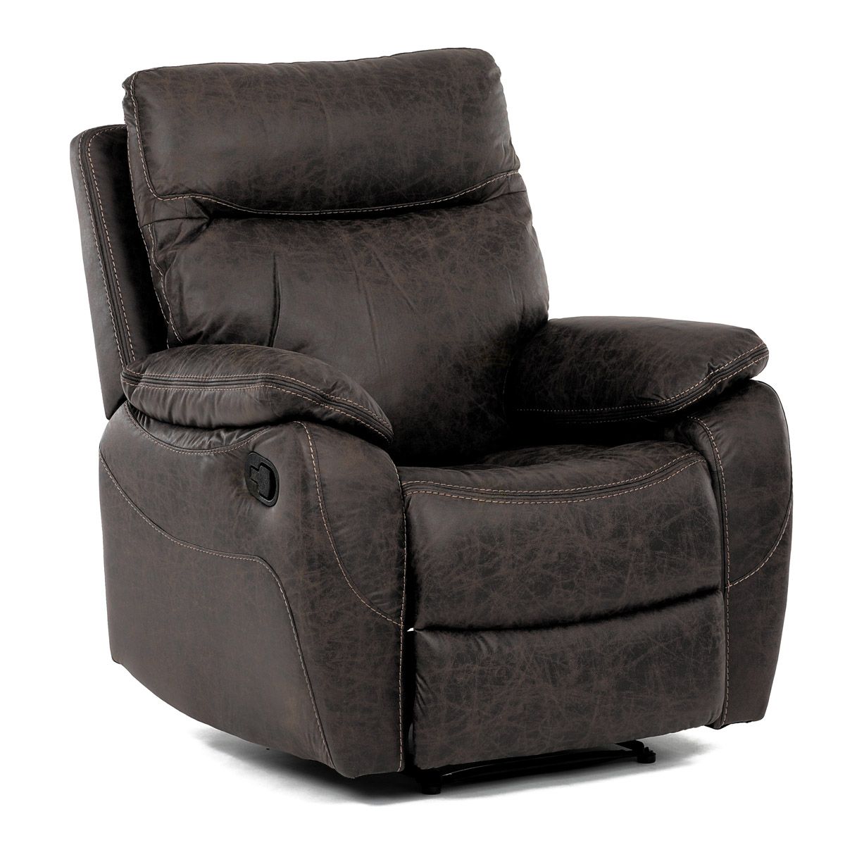 TV a relaxační křeslo s manuálním ovládáním, potah coffee látka v dekoru vintage