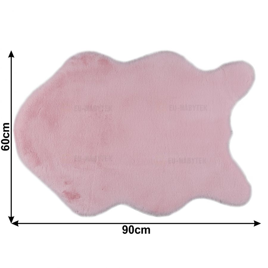 Umělá kožešina, růžová, 60x90, RABIT TYP 5 DOPRODEJ*