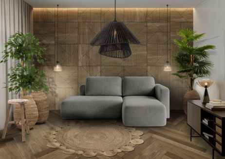 Rozkládací rohová sedačka LUISA šedá