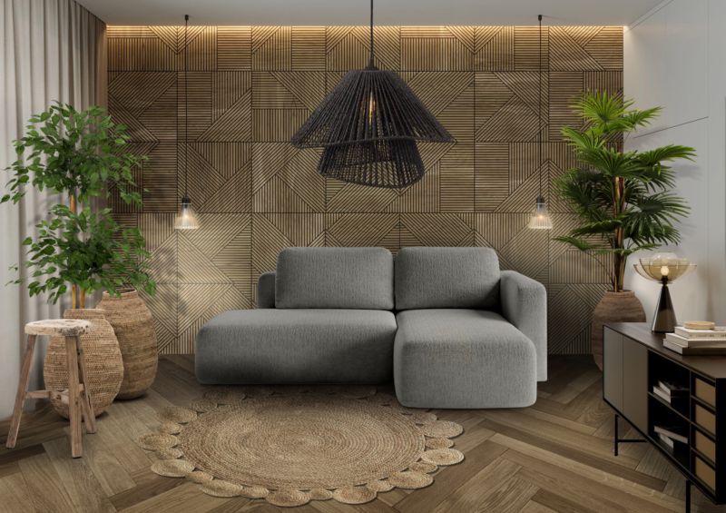 Rozkládací rohová sedačka LUISA šedá